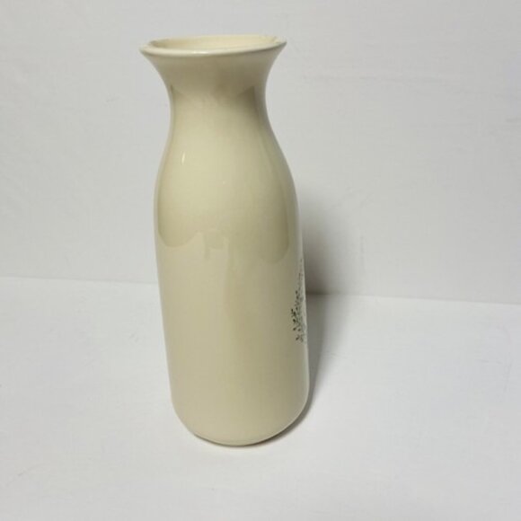 Merry Christmas Milk Bottle Carafe Vase Cottage Grandma Decor 9 in Ceramic - Picture 5 of 10